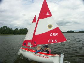 New Sailability dingy the Lion Ian Imray MBE